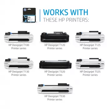 HP 711 3-bal. 29 ml azúrové atramentové kazety DesignJet, HP DesignJet T100, T120, T125, T130, T520, T525, T530 tlačová séria, termálna atramentová tlač, azúrová, Singapur, Malajzia, 114,8 mm, 45 mm