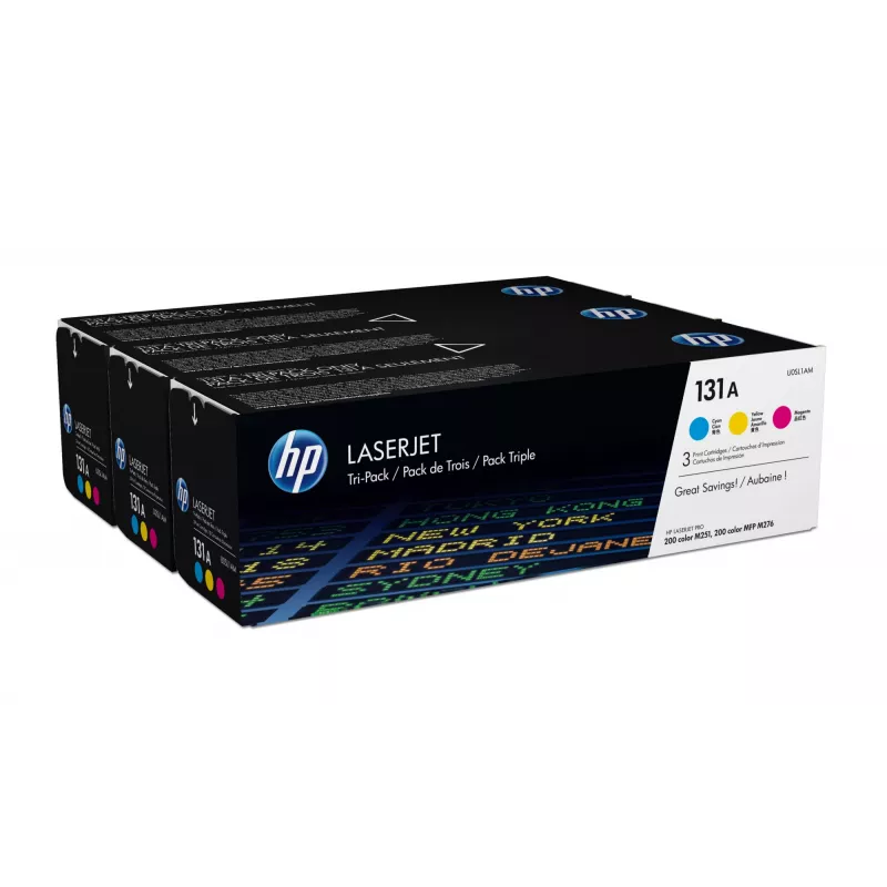 HP 131A 3-bal. azúrová/purpurová/žltá originál LaserJet tonery