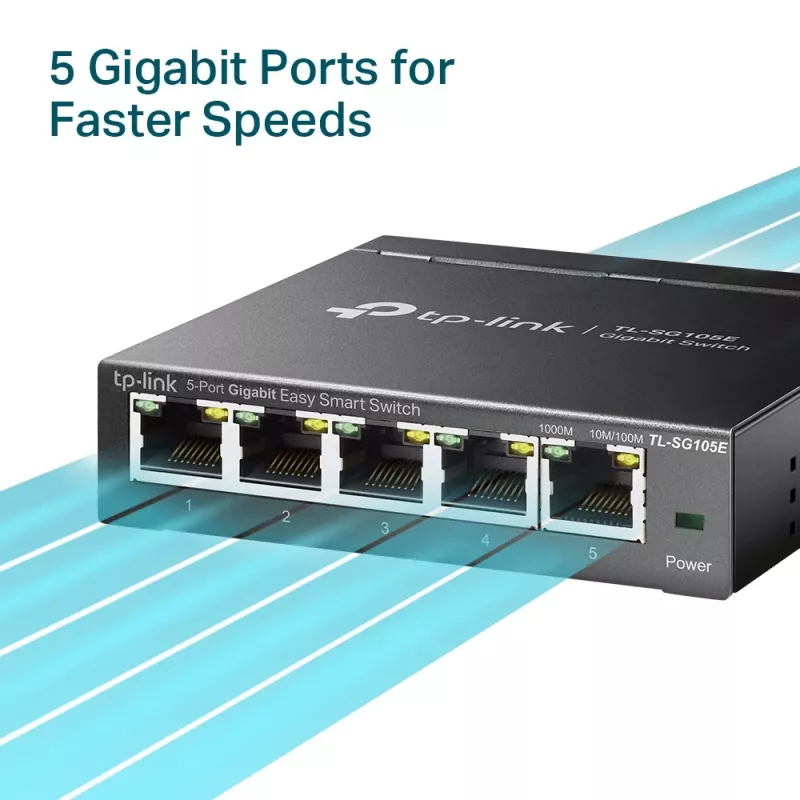 TP-Link 5-portový Gigabit Easy Smart Switch, Managed, L2, Gigabit Ethernet (10/100/1000)