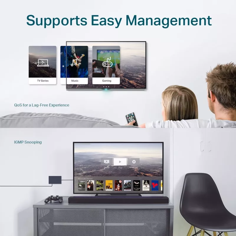 TP-Link 5-portový Gigabit Easy Smart Switch, Managed, L2, Gigabit Ethernet (10/100/1000)