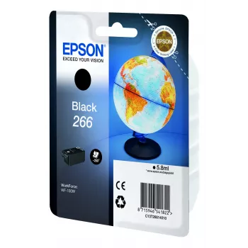 Epson Globe jednobalenie čierna 266 atramentová kazeta, čierna, pigmentový atrament, 5,8 ml, 1 ks, 250 strán