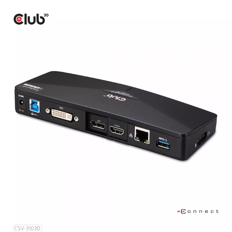 CLUB3D CSV-3103D The Club 3D univerzálna USB 3.1 Gen 1 UHD 4K dokovacia stanica DisplayLink™