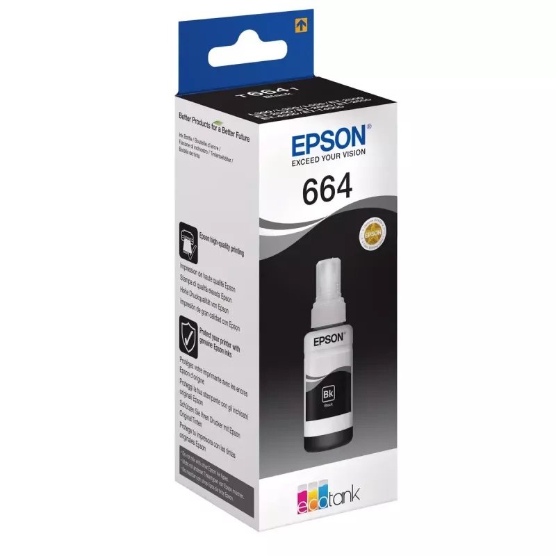 Epson 664 Ecotank čierna atramentová fľaša (70 ml)