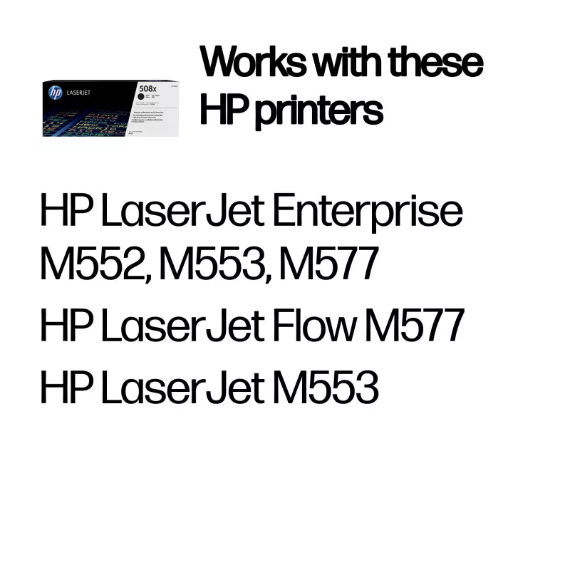 HP 508X High Yield čierna originálna LaserJet tonerová kazeta, 12.500 strán, čierna, 1 ks