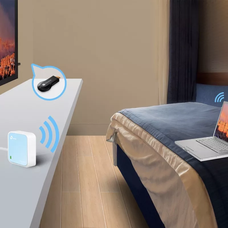 TP-Link TL-WR802N WLAN router Fast Ethernet Single-Band (2,4 GHz) modrý, biely