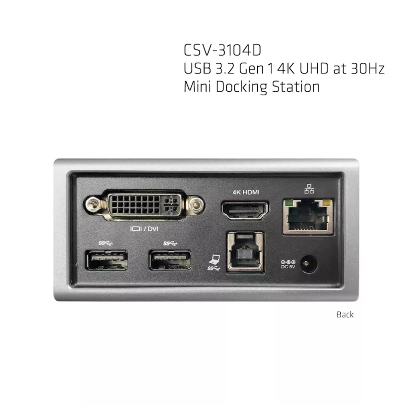 CLUB3D USB 3.2 Gen 1 4K UHD pri 30Hz Mini dokovacia stanica ultra-slim dizajn