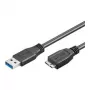 USB kábel Goobay 1 m USB 3.0 A/micro-B čierny