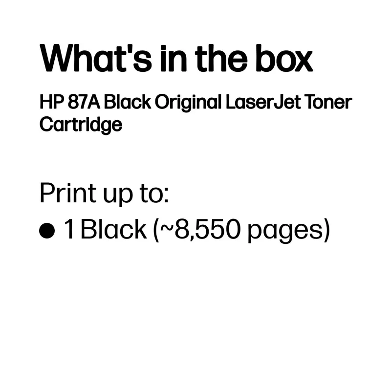 Toner HP 87A čierny originálna LaserJet 8550 strán čierny