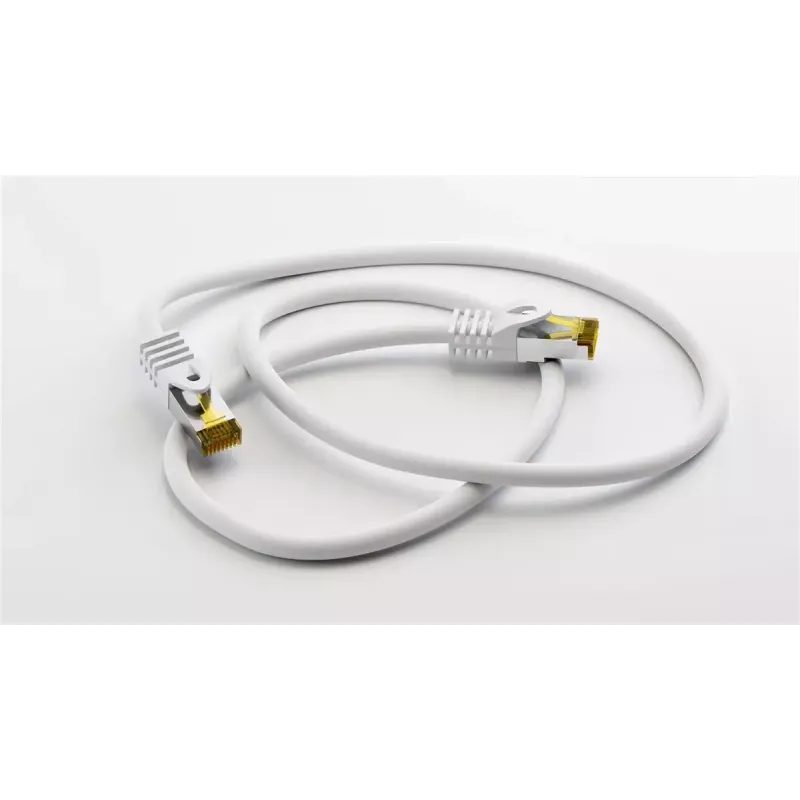 Sieťový kábel Goobay RJ45 prepojovací kábel CAT 6A S/FTP 1 m biely