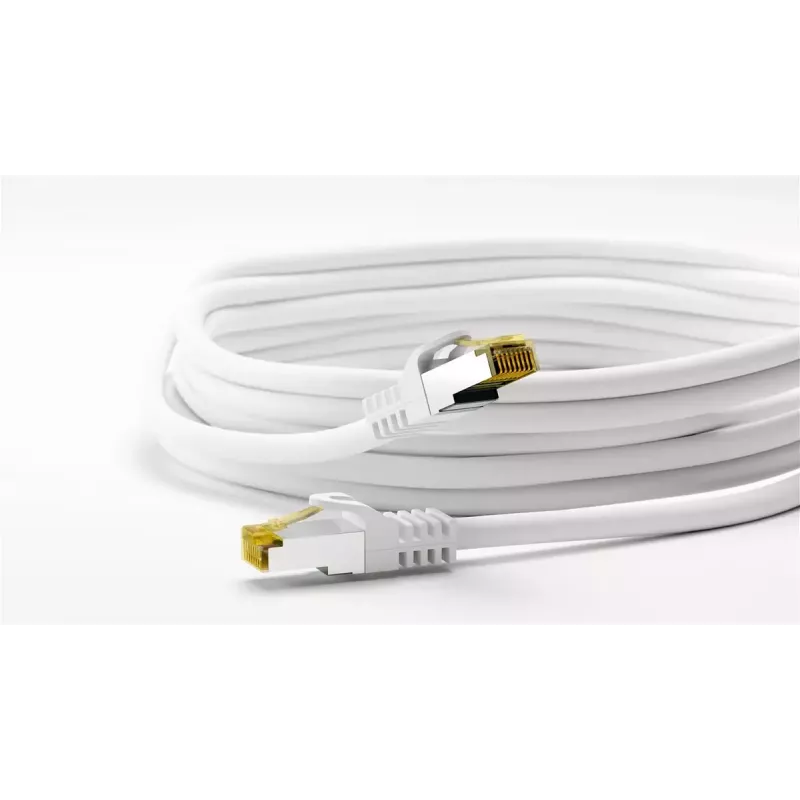 Sieťový kábel Goobay RJ45 patch kábel CAT 6A S/FTP 10m biely
