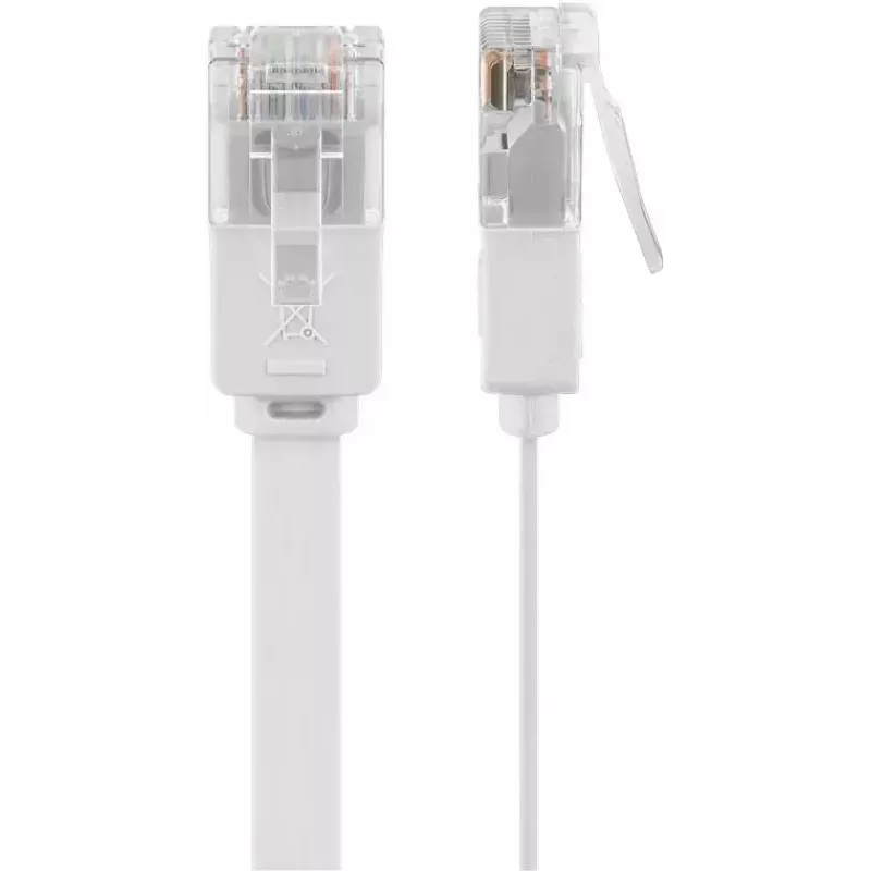 Goobay 95155 sieťový kábel Cat6 U/UTP (UTP) biely, 7 m, RJ-45 pozlátený