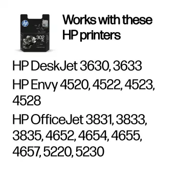HP 302XL originálna atramentová kazeta čierna s vysokou výťažnosťou, čierna, 1 ks, 430 strán
