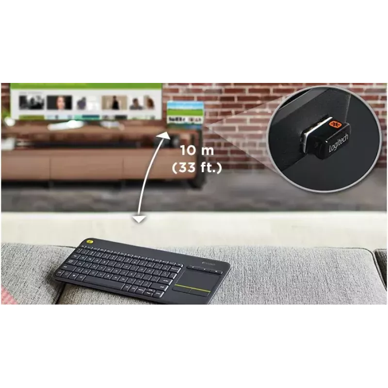 Bezdrôtová dotyková klávesnica Logitech K400 Plus