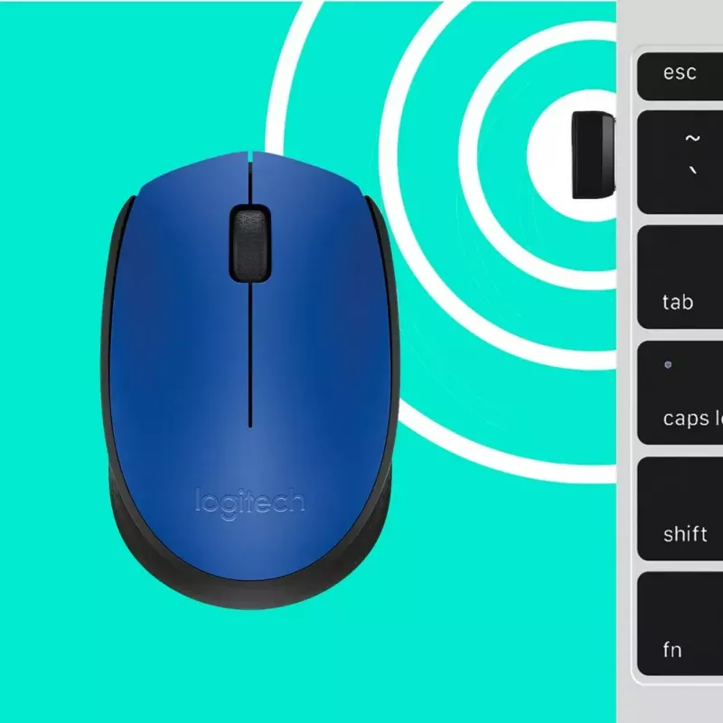 Logitech M171 myš RF bezdrôtová optická 1000 DPI, modrá