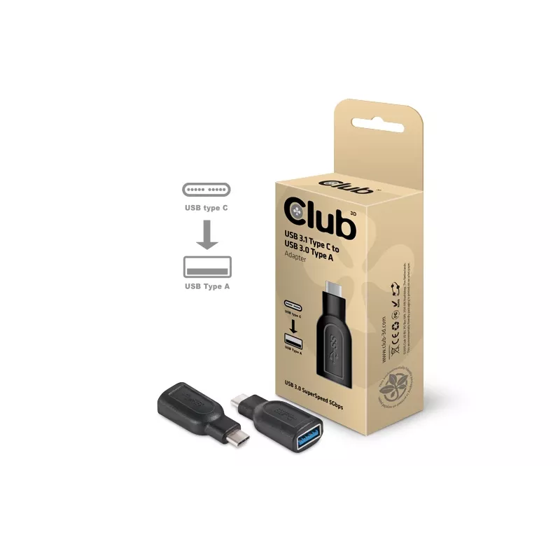 USB 3.1 typ C na USB 3.0 adaptér CLUB3D CAA-1521