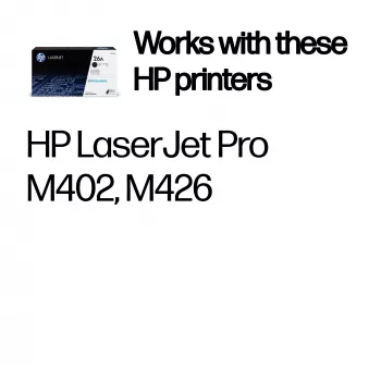 HP 26A originálna LaserJet tonerová kazeta čierna, 3100 strán, čierna, 1 kus