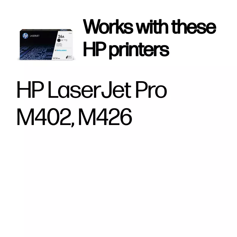 HP 26A originálna LaserJet tonerová kazeta čierna, 3100 strán, čierna, 1 kus