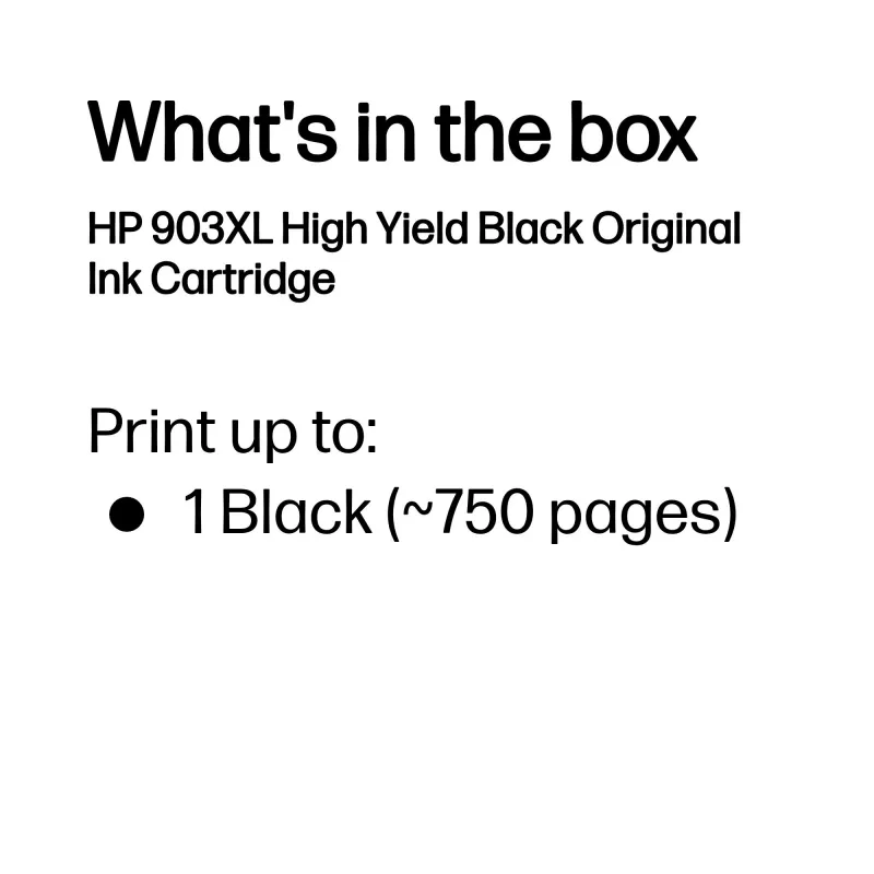 HP 903XL Originálna atramentová kazeta, čierna, vysoká výťažnosť