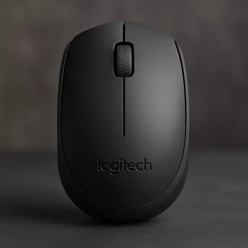 Bezdrôtová optická myš Logitech B170 RF, obojručná, 3 tlačidlá, čierna, 10 m dosah, až 12 mesiacov výdrž batérie