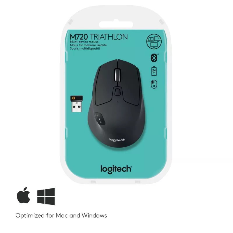 LOGITECH M720 Triathlon Multi-Device bezdrôtová myš - čierna