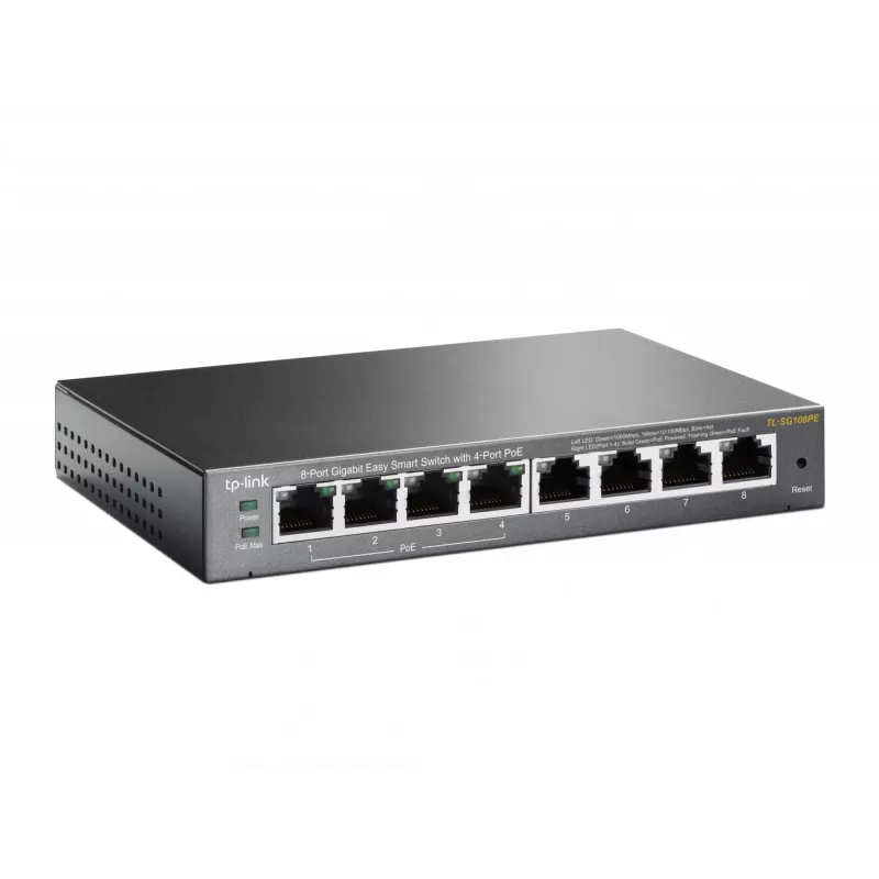 Riadený switch TP-Link TL-SG108PE 8-portový Gigabit so 4-portovým PoE