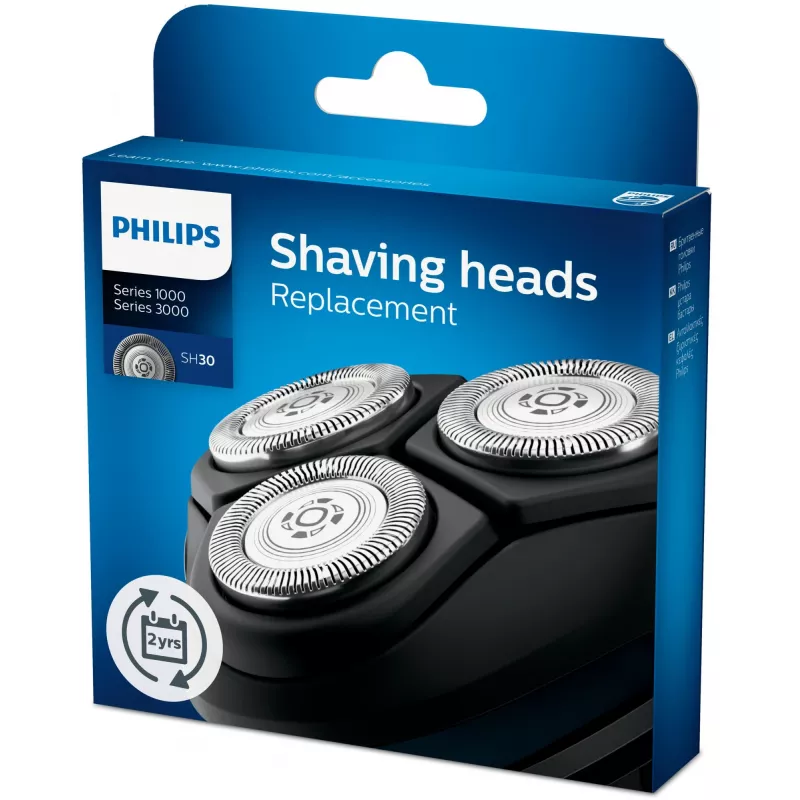 Náhradné hlavy Philips SHAVER Series 3000 SH30/50 — 3 nerezové hlavy
