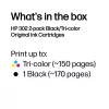 HP 302 balenie 2 ks čierna/tricolor Originálne atramentové kazety