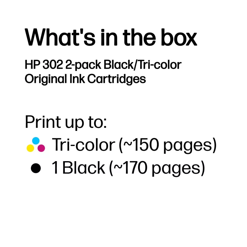 HP 302 balenie 2 ks čierna/tricolor Originálne atramentové kazety