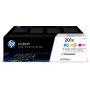 HP 201X balenie 3 ks High Yield purpurová/azúrová/žltá originálne laserové tonerové kazety LaserJet