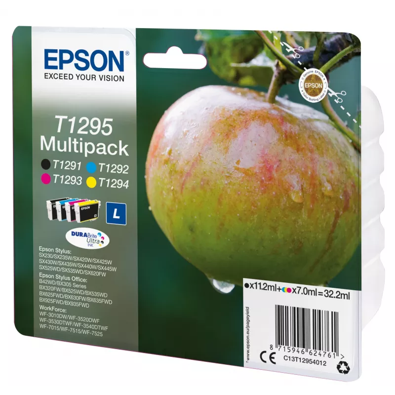 Atramentová kazeta Epson multipack T1295 čierna azúrová purpurová žltá
