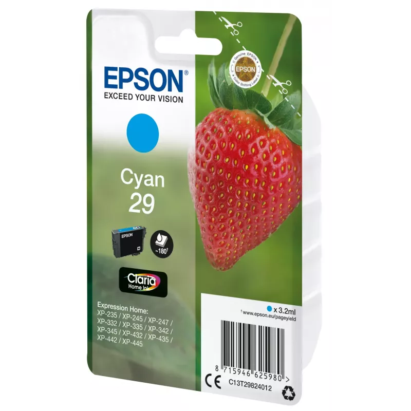 Epson Strawberry samostatné balenie azúrová 29 Claria Home Ink