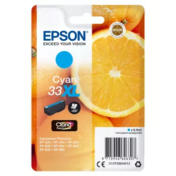 Epson Oranges samostatné balenie azúrová 33XL Claria Premium atrament