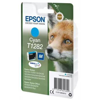 Epson Fox samostatné balenie azúrová T1282 DURABrite Ultra atrament, azúrová, 3,5 ml, 1 ks, 260 strán