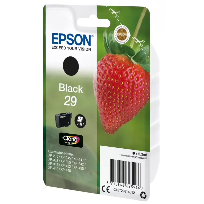 Epson Strawberry samostatné balenie čierna 29 Claria Home atrament