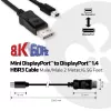 Club 3D CAC-1115 kábel z Mini DisplayPort 1.4 na DisplayPort 1.4, HBR3, 8K60Hz, 2 m, čierny