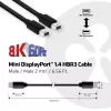 Club 3D CAC-1164 kábel Mini DisplayPort 1.4, HBR3, 8K60Hz, samec/samec, 2 m, čierny