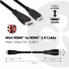 Club 3D CAC-1350 kábel z Mini HDMI na HDMI 2.0, 4K60Hz, samec/samec, 1 m, čierny