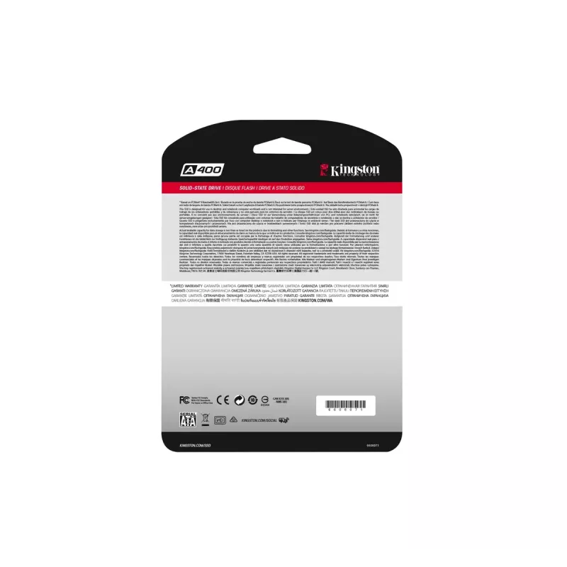 Kingston Technology A400 480 GB 2,5 palca Serial ATA III TLC