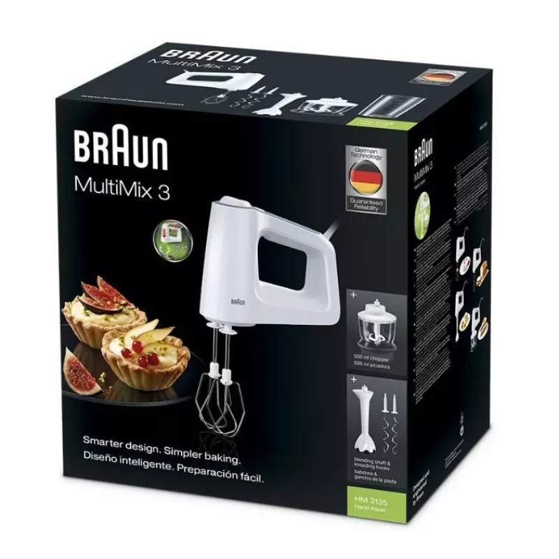 Braun HM 3135 WH ručný mixér 500 W sivá, biela