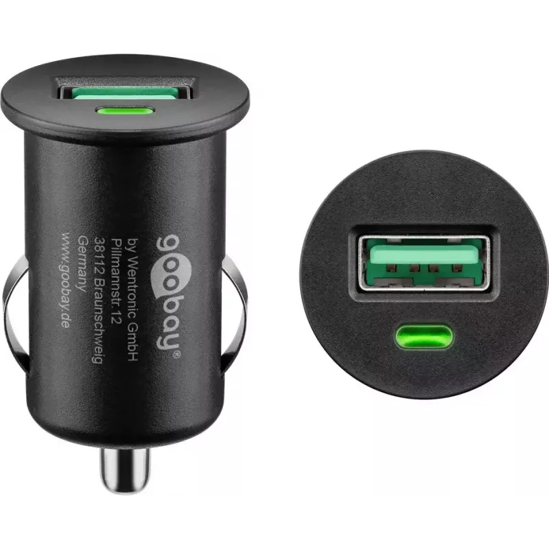 Auto nabíjací adaptér Goobay 18 W Quick Charge 3.0 čierny