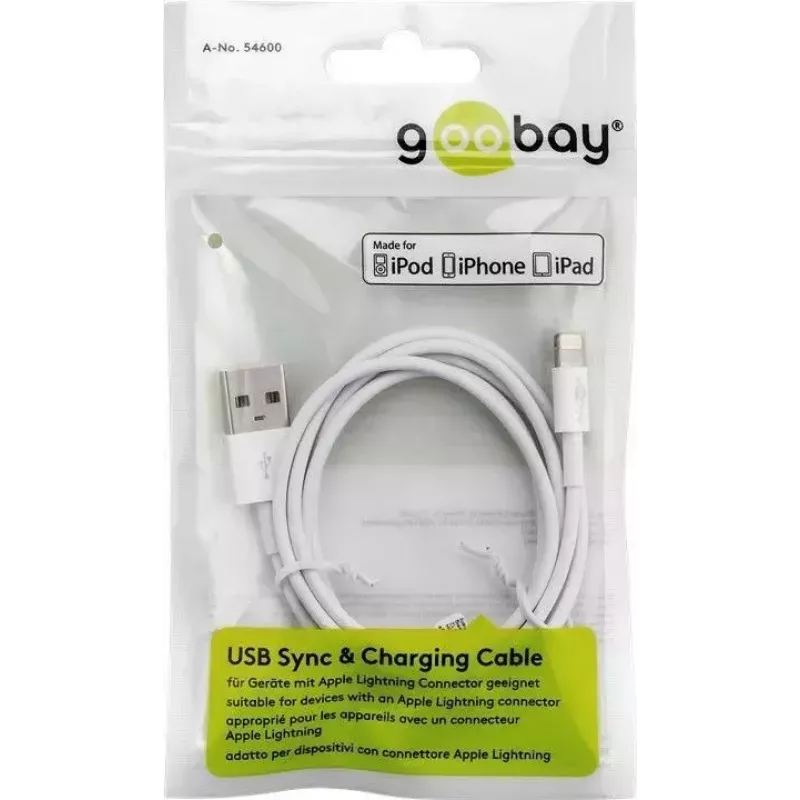 Goobay Lightning USB nabíjací a synchronizačný kábel 2 m Lightning USB A