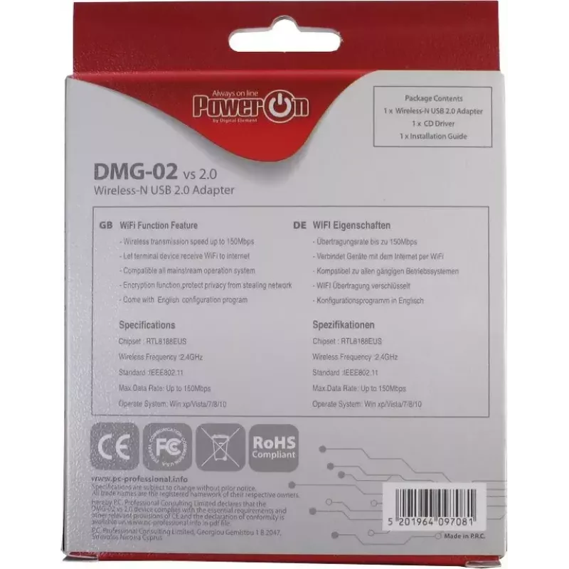 WLAN adaptér Inter-Tech DMG-02