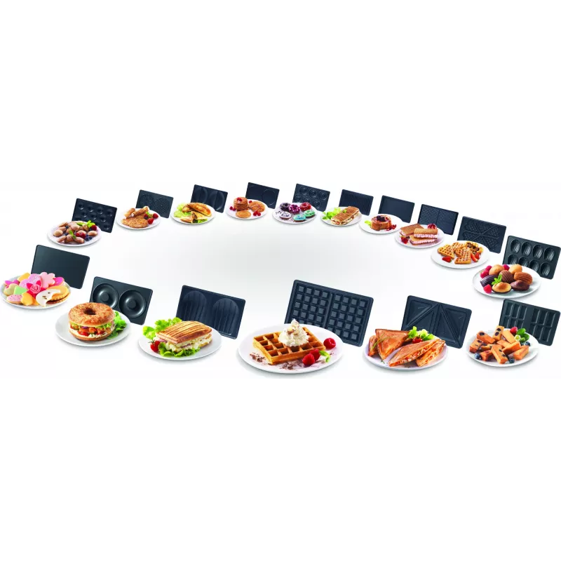 Tefal Snack Collection SW852D sendvičovač 700 W čierna, nerez