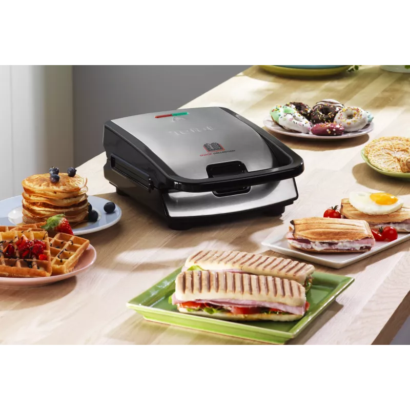 Tefal Snack Collection SW852D sendvičovač 700 W čierna, nerez