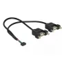 USB kábel DeLOCK 84832 USB 2.0 0,25 m 2 x USB A čierna