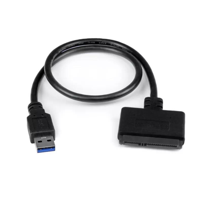 StarTech.com SATA na USB kábel s UASP, čierny, 6 Gbit/s, CE, FCC, 0 – 60 °C, -10 – 70 °C, 49 mm