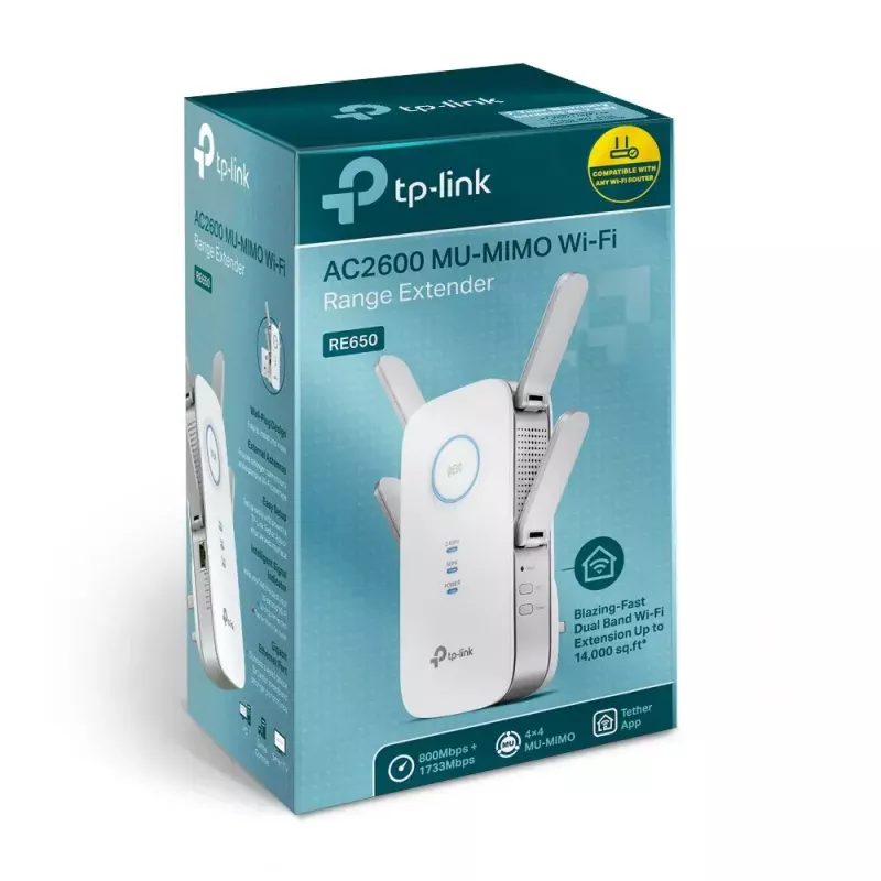 TP-Link RE650 sieťový extender sieťový vysielač biely 10, 100, 1000 Mbit/s