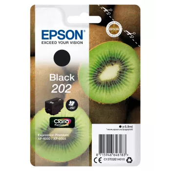 Kazeta EPSON atramentová kazeta jednotlivé balenie Kiwi čierna 202 Claria Premium Ink 6,9 ml
