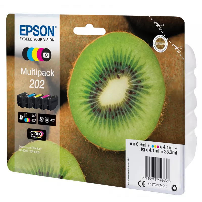 Epson Kiwi Multipack 5 farieb 202 Claria Premium atrament