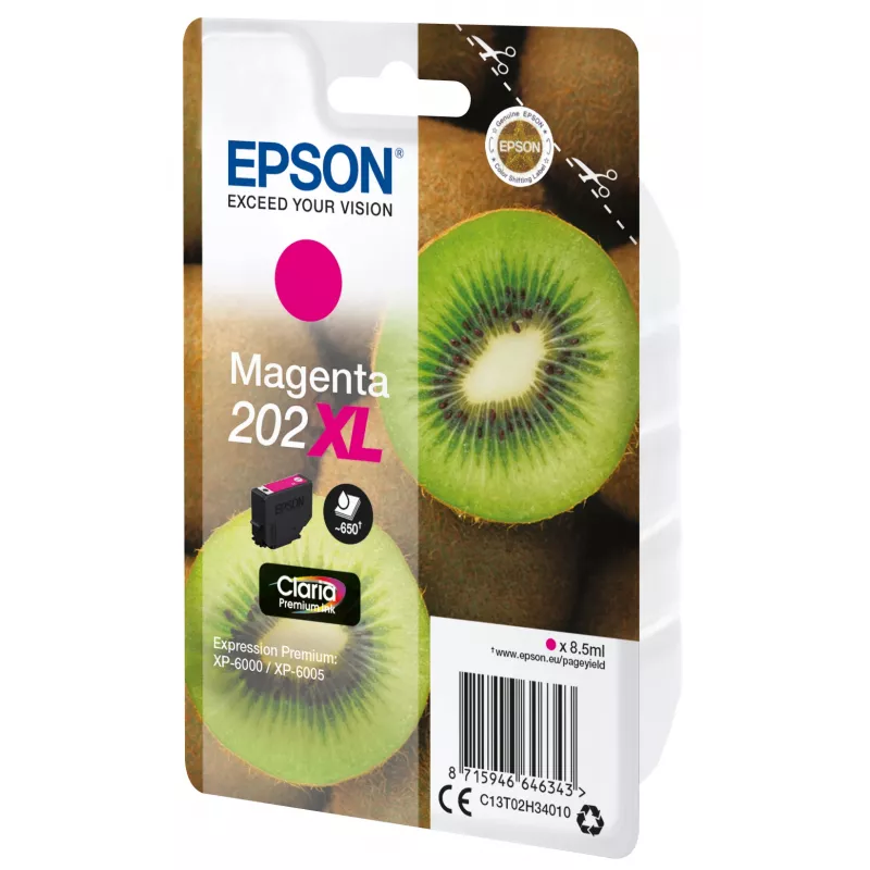 Epson Kiwi Singlepack purpurová 202XL Claria Premium atrament